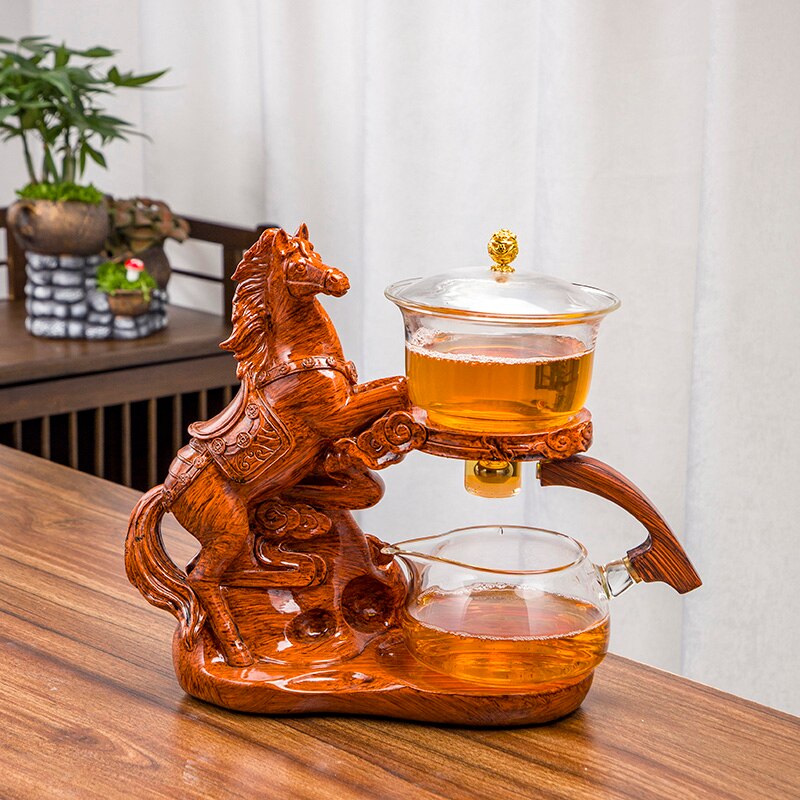 Creative Automatic Teapot Tea Infuser Magnetic Water Diversion Heat-resistant Kungfu Tea Drinking Chinese Glass Tea Set-Health Wisdom™