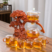 Creative Automatic Teapot Tea Infuser Magnetic Water Diversion Heat-resistant Kungfu Tea Drinking Chinese Glass Tea Set-Health Wisdom™