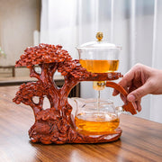Creative Automatic Teapot Tea Infuser Magnetic Water Diversion Heat-resistant Kungfu Tea Drinking Chinese Glass Tea Set-Health Wisdom™