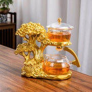 Creative Automatic Teapot Tea Infuser Magnetic Water Diversion Heat-resistant Kungfu Tea Drinking Chinese Glass Tea Set-Health Wisdom™