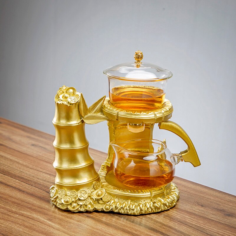 Creative Automatic Teapot Tea Infuser Magnetic Water Diversion Heat-resistant Kungfu Tea Drinking Chinese Glass Tea Set-Health Wisdom™