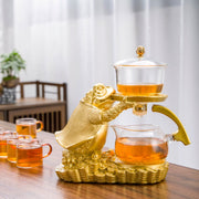 Creative Automatic Teapot Tea Infuser Magnetic Water Diversion Heat-resistant Kungfu Tea Drinking Chinese Glass Tea Set Tea Make-Health Wisdom™