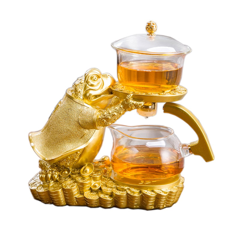 Creative Automatic Teapot Tea Infuser Magnetic Water Diversion Heat-resistant Kungfu Tea Drinking Chinese Glass Tea Set Tea Make-Health Wisdom™
