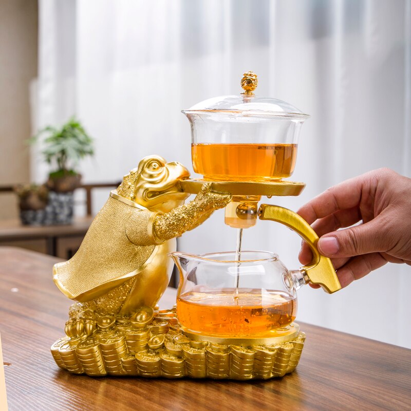 Creative Automatic Teapot Tea Infuser Magnetic Water Diversion Heat-resistant Kungfu Tea Drinking Chinese Glass Tea Set Tea Make-Health Wisdom™