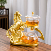 Creative Automatic Teapot Tea Infuser Magnetic Water Diversion Heat-resistant Kungfu Tea Drinking Chinese Glass Tea Set Tea Make-Health Wisdom™