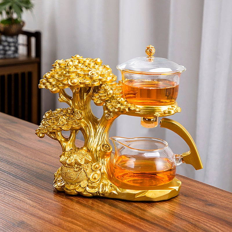 Creative Automatic Teapot Tea Infuser Magnetic Water Diversion Heat-resistant Kungfu Tea Drinking Chinese Glass Tea Set Tea Make-Health Wisdom™