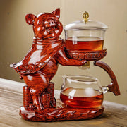 Creative Automatic Teapot Tea Infuser Tea Make Magnetic Water Diversion Heat-resistant Kungfu Tea Drinking Chinese Glass Tea Set-Health Wisdom™
