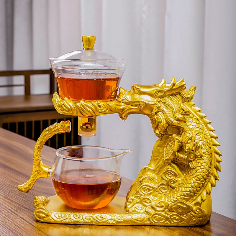Creative Automatic Teapot Tea Infuser Tea Make Magnetic Water Diversion Heat-resistant Kungfu Tea Drinking Chinese Glass Tea Set-Health Wisdom™