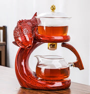 Creative Automatic Teapot Tea Infuser Tea Make Magnetic Water Diversion Heat-resistant Kungfu Tea Drinking Chinese Glass Tea Set-Health Wisdom™
