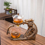 Creative Automatic Teapot Tea Infuser Tea Make Magnetic Water Diversion Heat-resistant Kungfu Tea Drinking Chinese Glass Tea Set-Health Wisdom™