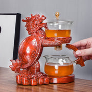 Creative Automatic Teapot Tea Infuser Tea Make Magnetic Water Diversion Heat-resistant Kungfu Tea Drinking Chinese Glass Tea Set-Health Wisdom™