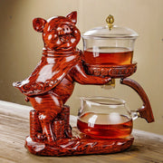 Creative Automatic Teapot Tea Infuser Tea Make Magnetic Water Diversion Heat-resistant Kungfu Tea Drinking Chinese Glass Tea Set-Health Wisdom™