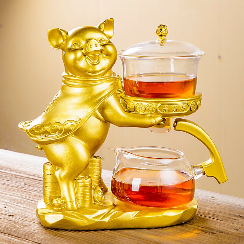 Creative Automatic Teapot Tea Infuser Tea Make Magnetic Water Diversion Heat-resistant Kungfu Tea Drinking Chinese Glass Tea Set-Health Wisdom™