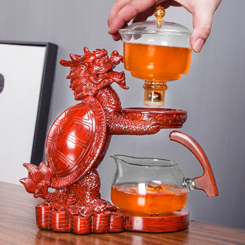 Creative Automatic Teapot Tea Infuser Tea Make Magnetic Water Diversion Heat-resistant Kungfu Tea Drinking Chinese Glass Tea Set-Health Wisdom™
