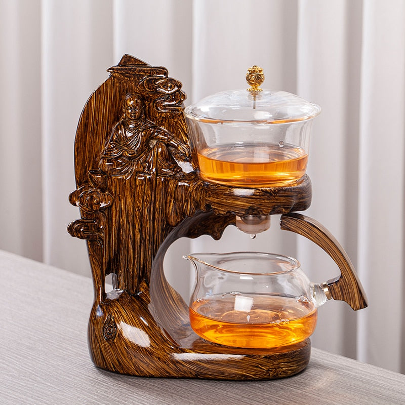 Creative Buddha Statue Glass Tea Set Automatic Teapot Tea Heat-resistant Kungfu Tea Drinking Tea Make-Health Wisdom™
