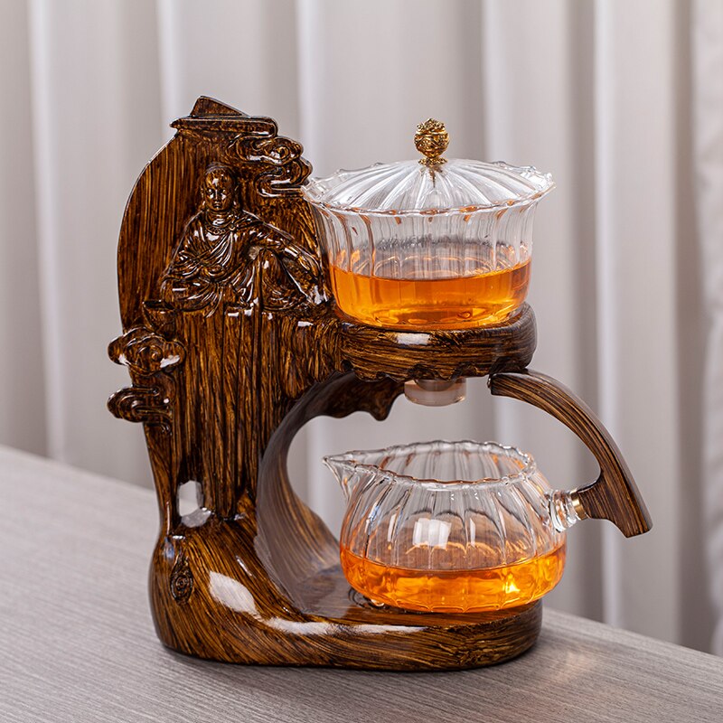Creative Buddha Statue Glass Tea Set Automatic Teapot Tea Heat-resistant Kungfu Tea Drinking Tea Make-Health Wisdom™