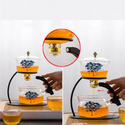 Creative Discoloration Teapot Glass Lazy Automatic Tea Making Household Pu'er Scented Kung Fu tea Tea Set Infuser Drinking-Health Wisdom™