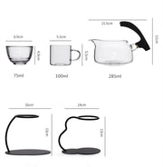 Creative Discoloration Teapot Glass Lazy Automatic Tea Making Household Puer Scented Kung Fu tea Tea Set Infuser Drinking-Health Wisdom™