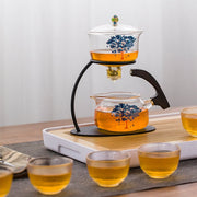 Creative Discoloration Teapot Glass Lazy Automatic Tea Making Household Puer Scented Kung Fu tea Tea Set Infuser Drinking-Health Wisdom™