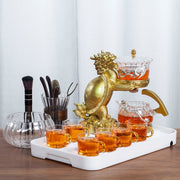 Creative Dragon Turtle Teapot Glass Lazy Automatic Tea Making Household Pu'er Oolong Tea Set Infuser Drinking-Health Wisdom™