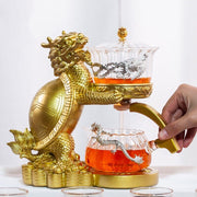 Creative Dragon Turtle Teapot Glass Lazy Automatic Tea Making Household Pu'er Oolong Tea Set Infuser Drinking-Health Wisdom™