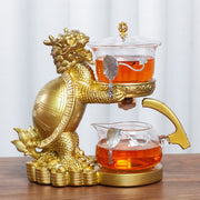 Creative Dragon Turtle Teapot Glass Lazy Automatic Tea Making Household Puer Oolong Tea Set Infuser Drinking-Health Wisdom™
