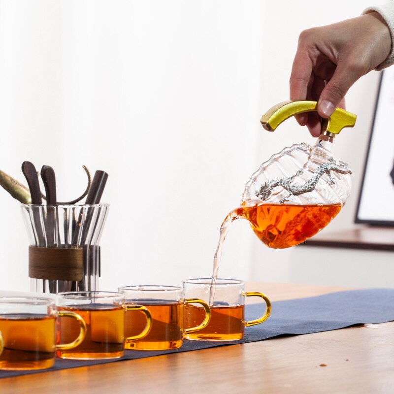 Creative Dragon Turtle Teapot Glass Lazy Automatic Tea Making Household Puer Oolong Tea Set Infuser Drinking-Health Wisdom™