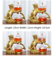 Creative Dragon Turtle Teapot Glass Lazy Automatic Tea Making Household Puer Oolong Tea Set Infuser Drinking-Health Wisdom™