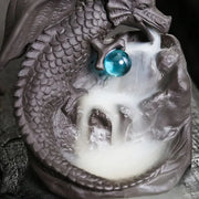Creative European Style Winged Dragon Sandalwood Backflow Incense Burner Home Decoration Dragon Year Mascot (Without Incense)-Health Wisdom™