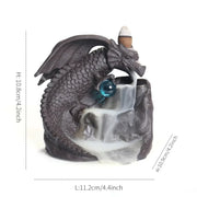 Creative European Style Winged Dragon Sandalwood Backflow Incense Burner Home Decoration Dragon Year Mascot (Without Incense)-Health Wisdom™