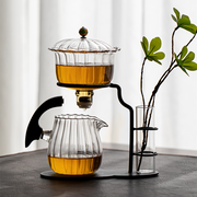 Creative Flower Arrangement Teapot Glass Lazy Automatic Tea Making Household Pu'er Scented Kung Fu tea Tea Set Infuser Drinking-Health Wisdom™
