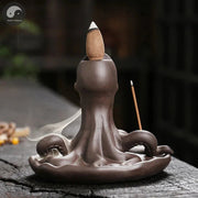 Creative Funny Skull Home Ornaments Home Decor Ocean Animal Octopus Backflow Incense Burner Incense Stick Burner (No Incense)-Health Wisdom™