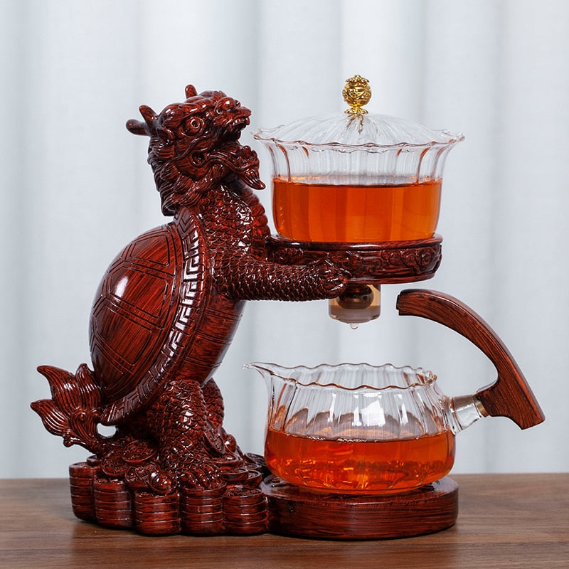 Creative Glass Tea Set Automatic Teapot Tea Infuser Magnetic Water Diversion Heat-resistant Kungfu Tea Drinking Tea Make-Health Wisdom™