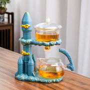 Creative Glass Tea Set Automatic Teapot Tea Infuser Magnetic Water Diversion Heat-resistant Kungfu Tea Drinking Tea Make-Health Wisdom™