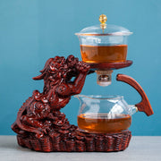 Creative Glass Tea Set Automatic Teapot Tea Infuser Magnetic Water Diversion Heat-resistant Kungfu Tea Drinking Tea Make-Health Wisdom™