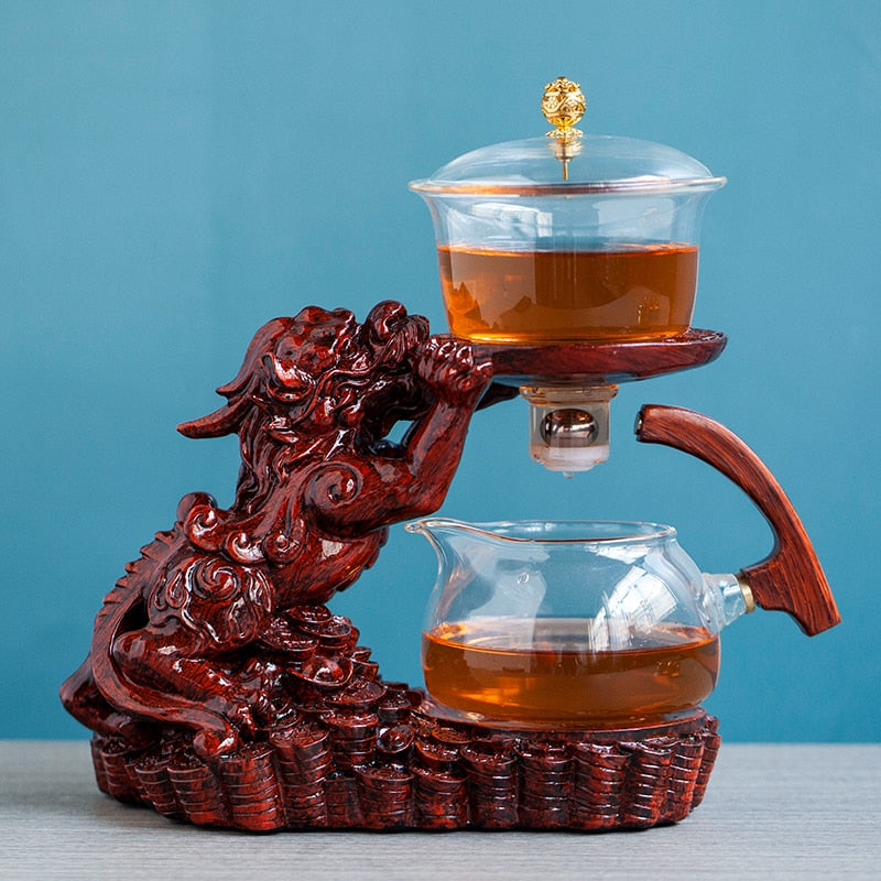 Creative Glass Tea Set Automatic Teapot Tea Infuser Magnetic Water Diversion Heat-resistant Kungfu Tea Drinking Tea Make-Health Wisdom™