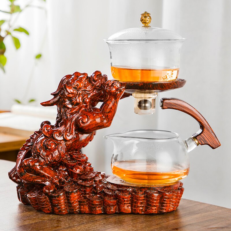 Creative Glass Tea Set Automatic Teapot Tea Infuser Magnetic Water Diversion Heat-resistant Kungfu Tea Drinking Tea Make-Health Wisdom™