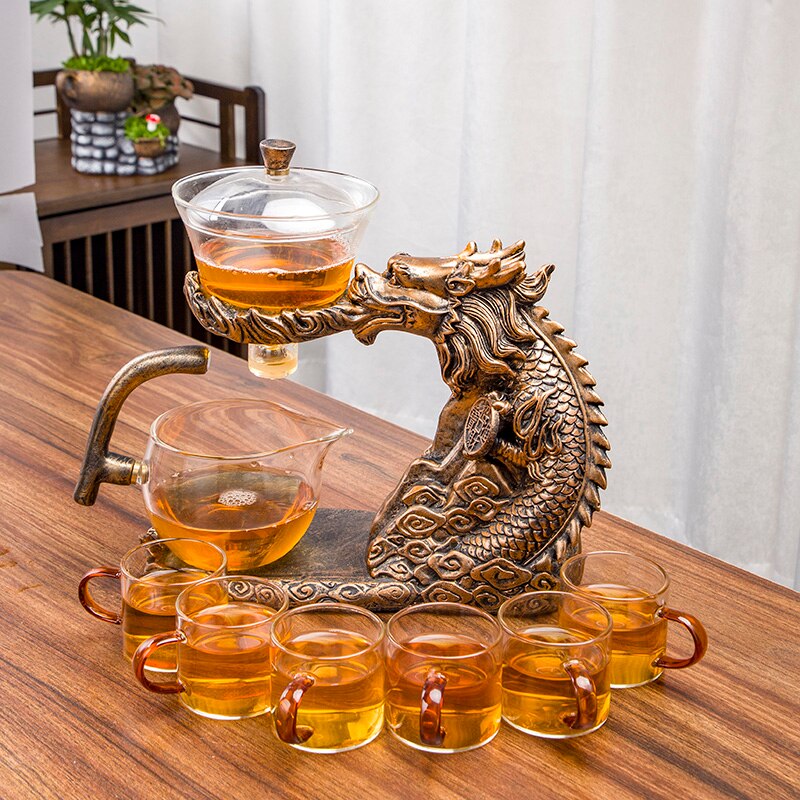 Creative Glass Tea Set Automatic Teapot Tea Infuser Magnetic Water Diversion Heat-resistant Kungfu Tea Drinking Tea Make-Health Wisdom™