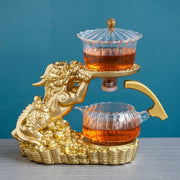 Creative Glass Tea Set Automatic Teapot Tea Infuser Magnetic Water Diversion Heat-resistant Kungfu Tea Drinking Tea Make-Health Wisdom™