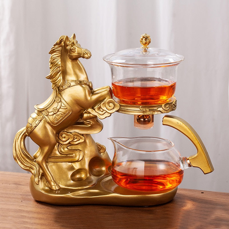 Creative Glass Tea Set Automatic Teapot Tea Infuser Magnetic Water Diversion Heat-resistant Kungfu Tea Drinking Tea Make-Health Wisdom™