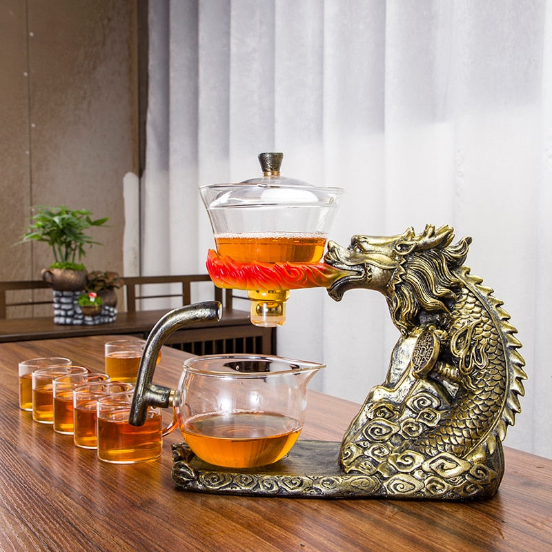 Creative Glass Tea Set Automatic Teapot Tea Infuser Magnetic Water Diversion Heat-resistant Kungfu Tea Drinking Tea Make-Health Wisdom™
