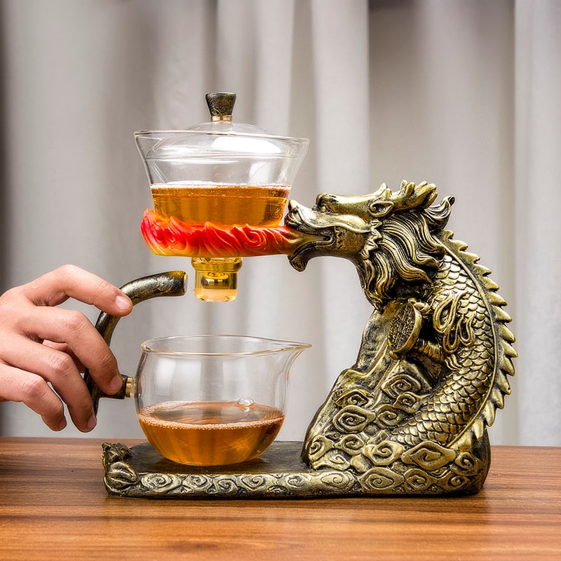 Creative Glass Tea Set Automatic Teapot Tea Infuser Magnetic Water Diversion Heat-resistant Kungfu Tea Drinking Tea Make-Health Wisdom™