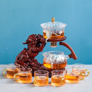 Creative GlassTea Set Automatic Teapot Tea Heat-resistant Kungfu Tea Drinking Tea Make Brave Troops-Health Wisdom™