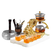 Creative GlassTea Set Automatic Teapot Tea Heat-resistant Kungfu Tea Drinking Tea Make Brave Troops-Health Wisdom™