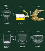 Creative Golden Toad Automatic Tea Set Set Household Heat-resistant Glass Tea Maker Tea Cup Office Kung Fu Teapot-Health Wisdom™