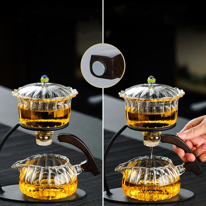 Creative Heat-resistant Teapot Glass Automatic Tea Making Pu'er Scented Kung Fu tea Tea Set Infuser Drinking Tea Maker-Health Wisdom™