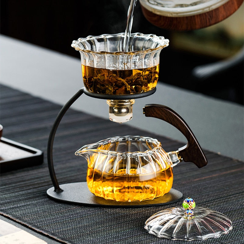 Creative Heat-resistant Teapot Glass Automatic Tea Making Puer Scented Kung Fu tea Tea Set Infuser Drinking Tea Maker-Health Wisdom™