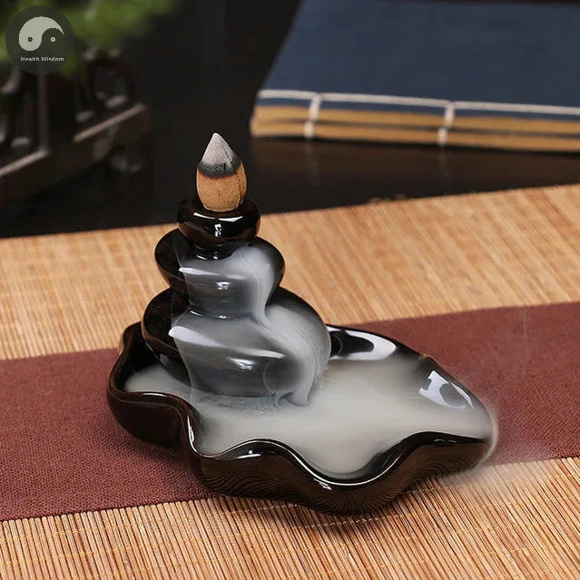 Creative Home Decor Backflow Stick Incense Burner Ceramic Censer Home Decoration Use In Home Teahouse Zen Yoga Decor -No Incense-Health Wisdom™