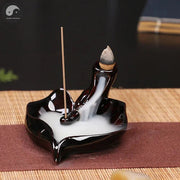 Creative Home Decor Backflow Stick Incense Burner Ceramic Censer Home Decoration Use In Home Teahouse Zen Yoga Decor -No Incense-Health Wisdom™