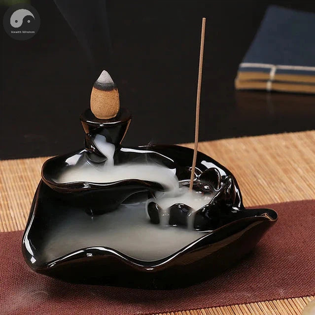 Creative Home Decor Backflow Stick Incense Burner Ceramic Censer Home Decoration Use In Home Teahouse Zen Yoga Decor -No Incense-Health Wisdom™